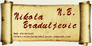 Nikola Braduljević vizit kartica